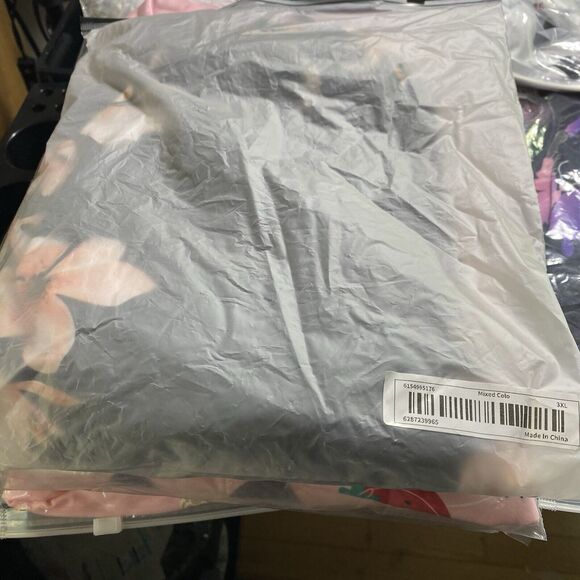 Floral Cami Sleep Dress Women's 3XL Black Stretch Round Neck & Lettuce Trim NEW! - Picture 5 of 6